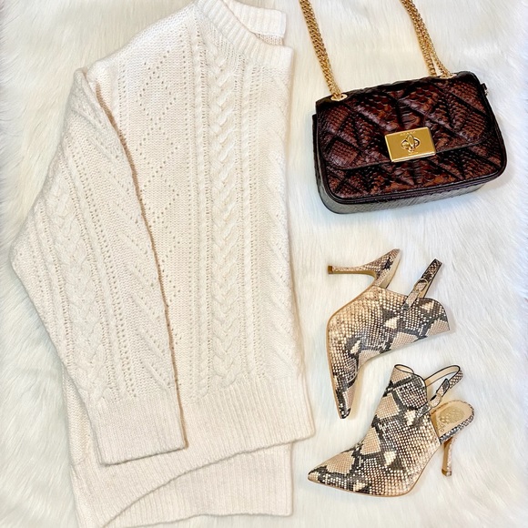 Alpaca Chunky Oversized Sweater Braided Knit Wool - Picture 5 of 14